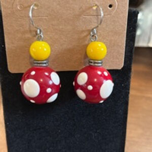 Earrings Red and Yellow
